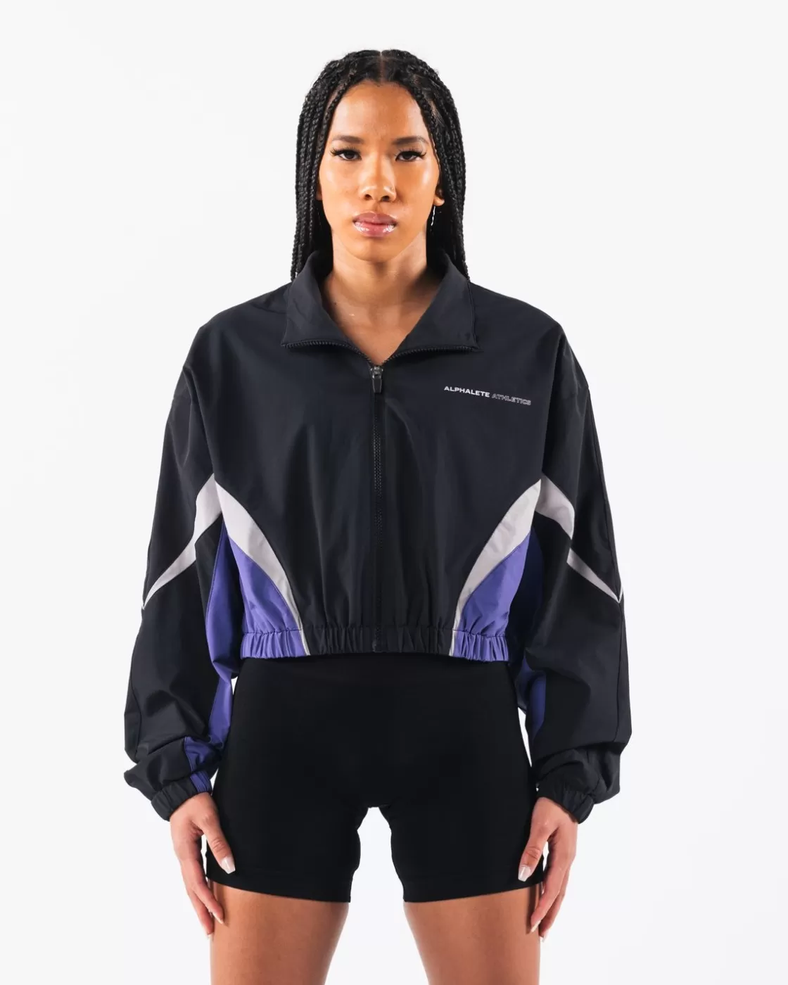 Shop Retro Crop Jacket Women Hoodies & Jackets